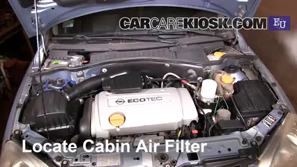 2005 Opel Combo C CNG 1.6L 4 Cyl. Air Filter (Cabin) Replace